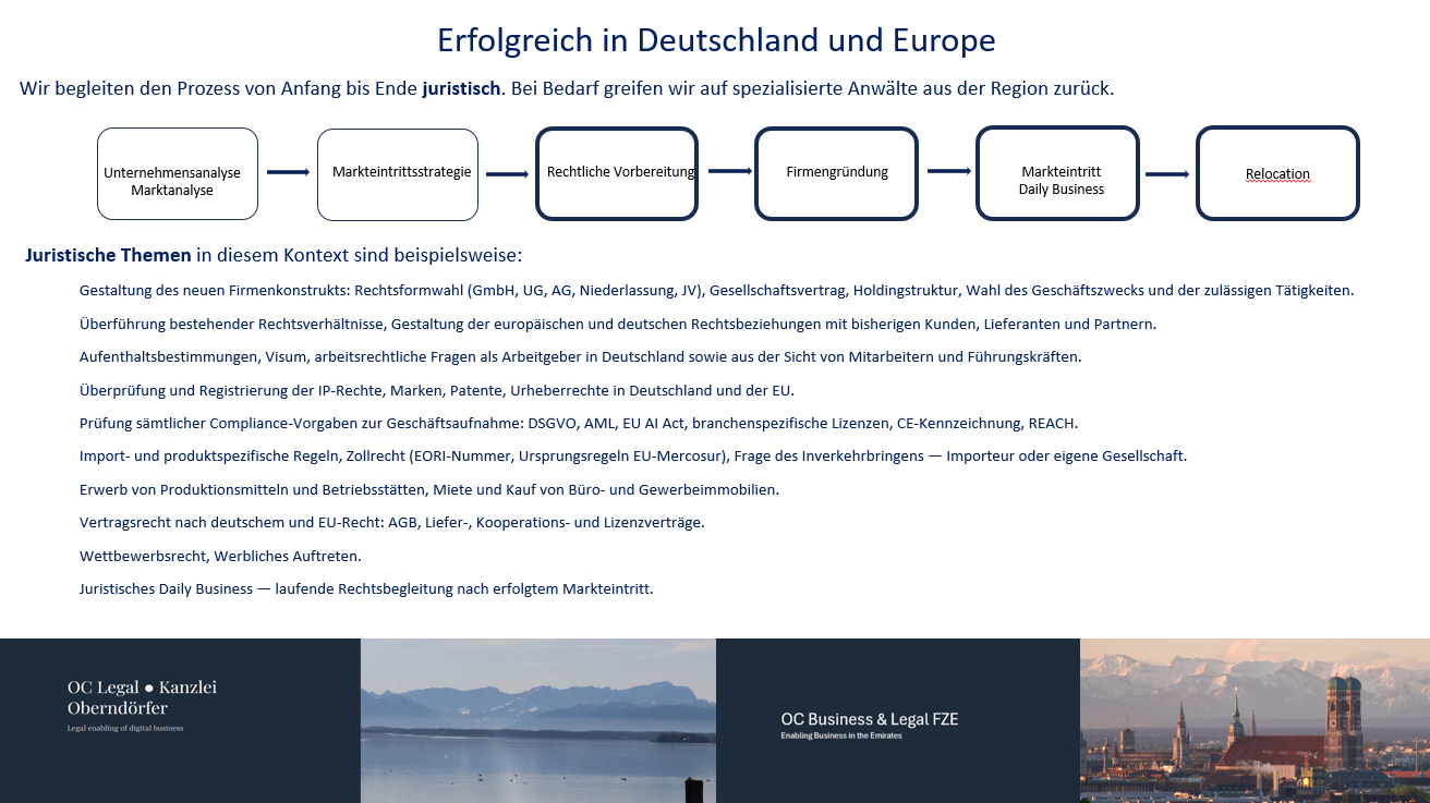 Cpmliance und rechtliche Erwägung bei Gründung und Markteintritt